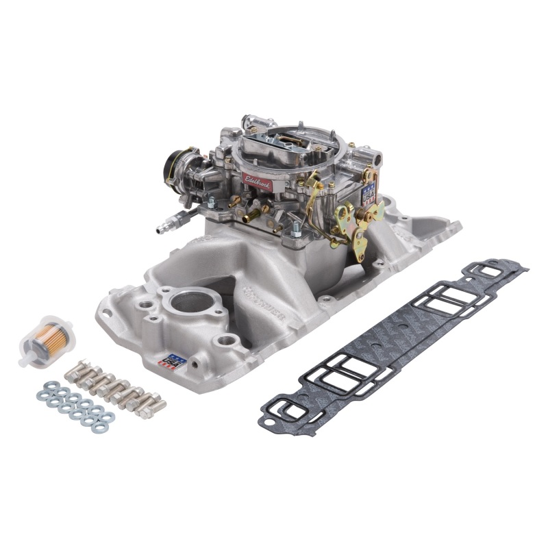 Picture of Single-Quad Manifold and carb Kit for 1957-86 Small-Block Chevy