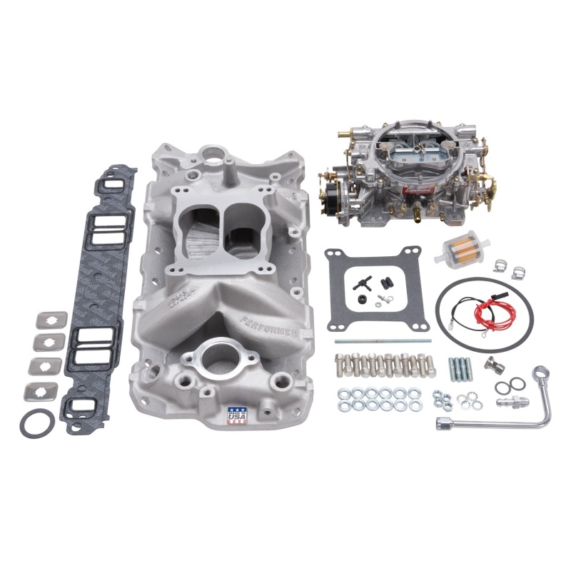 Picture of Single-Quad Manifold and carb Kit for 1957-86 Small-Block Chevy