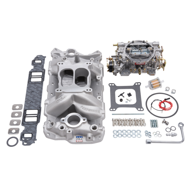 Picture of Single-Quad Manifold and carb Kit for 1957-86 Small-Block Chevy
