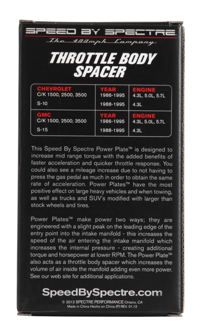 Picture of Spectre SPE Throttle Body Spacers - 11252
