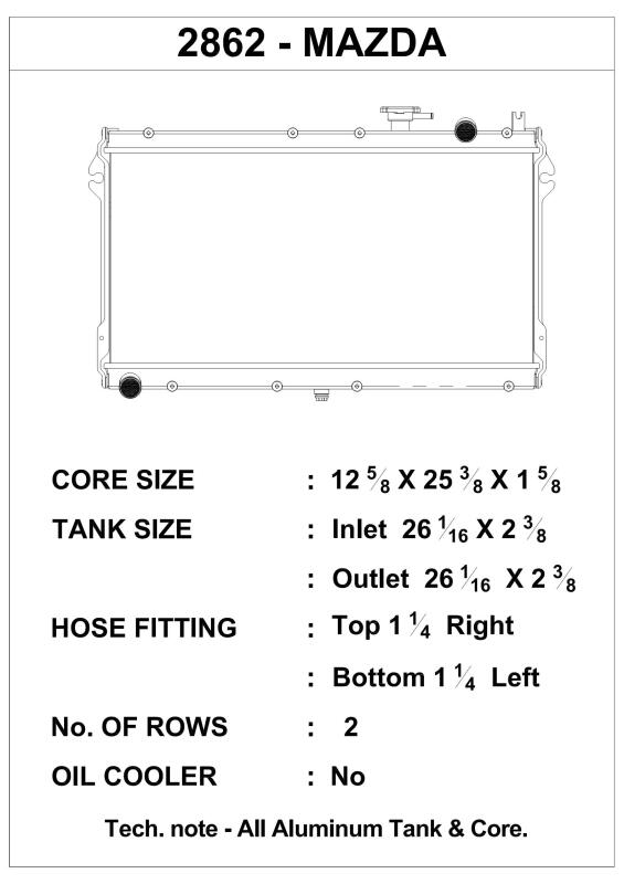 Picture of CSF Radiators-Aluminum - 2862
