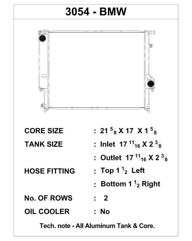 Picture of CSF Radiators-Aluminum - 3054