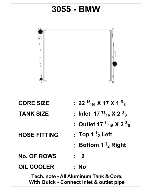 Picture of CSF Radiators-Aluminum - 3055