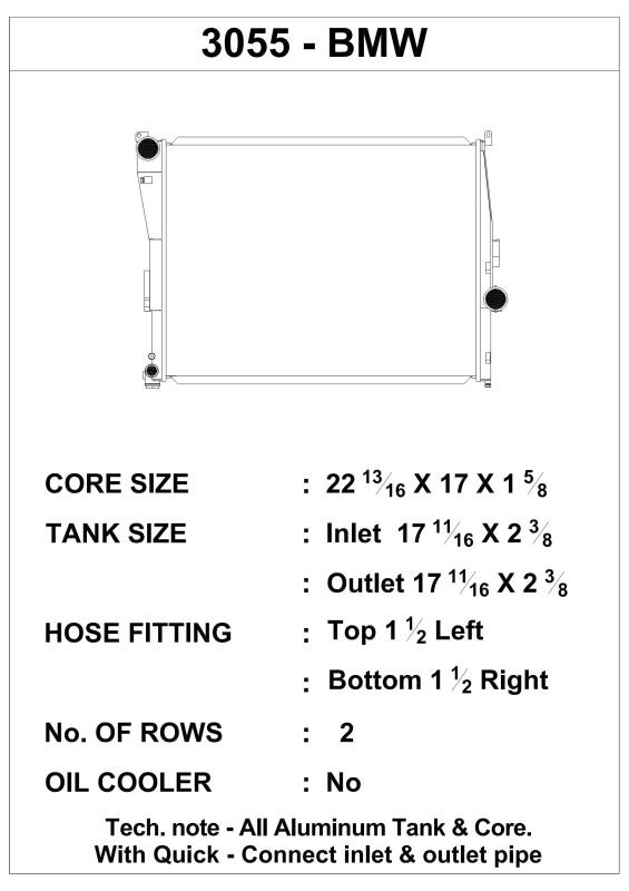 Picture of CSF Radiators-Aluminum - 3055