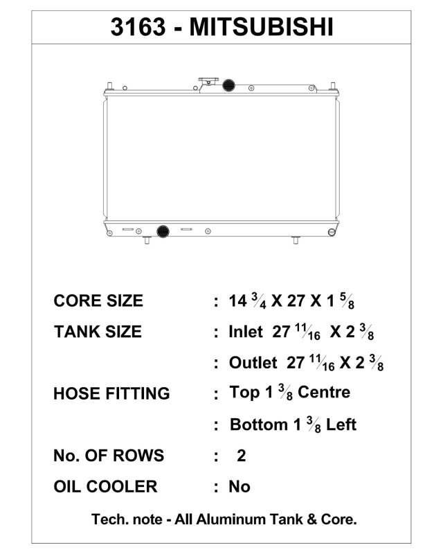 Picture of CSF Radiators-Aluminum - 3163