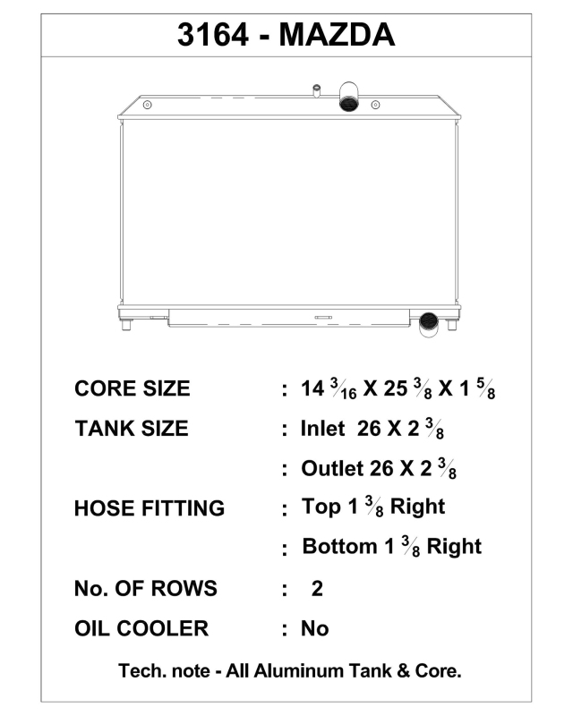 Picture of CSF Radiators-Aluminum - 3164