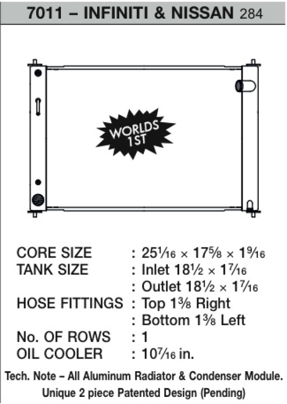 Picture of CSF Radiators-Aluminum - 7011