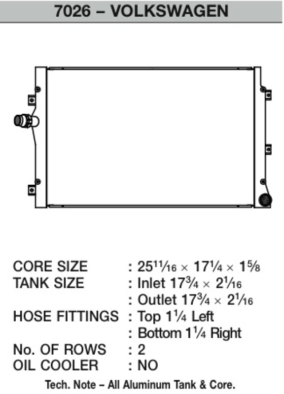 Picture of CSF Radiators-Aluminum - 7026