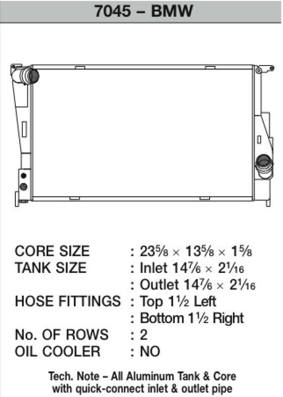Picture of CSF Radiators-Aluminum - 7045