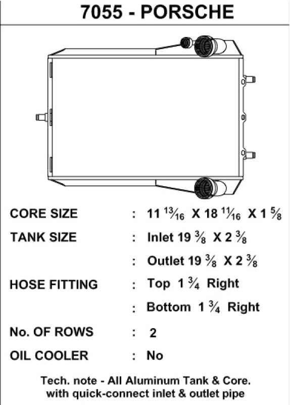 Picture of CSF Radiators-Aluminum Right - 7055