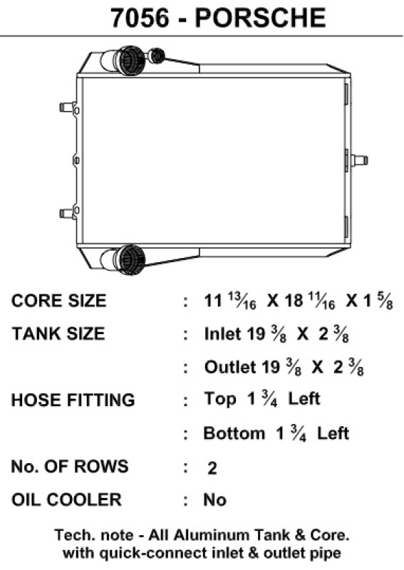 Picture of CSF Radiators-Aluminum Left - 7056