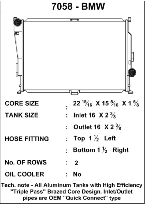 Picture of CSF Radiators-Aluminum - 7058