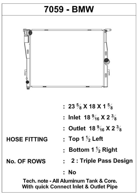 Picture of CSF Radiators-Aluminum - 7059