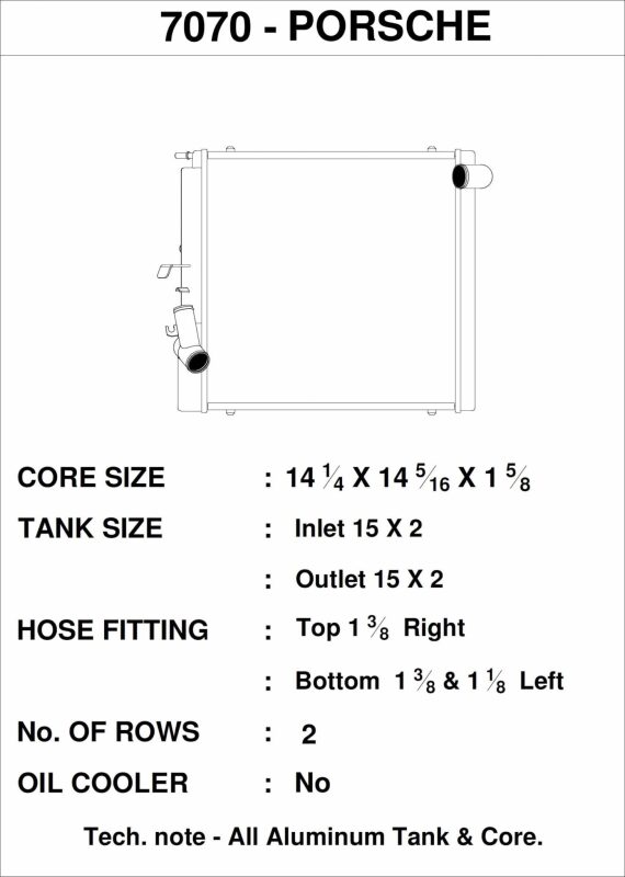 Picture of CSF Radiators-Aluminum Right - 7070