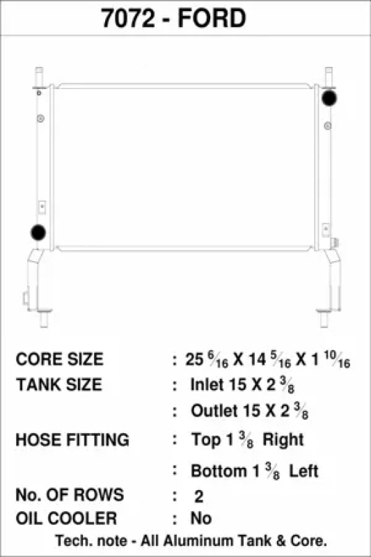 Picture of CSF Radiators-Aluminum - 7072