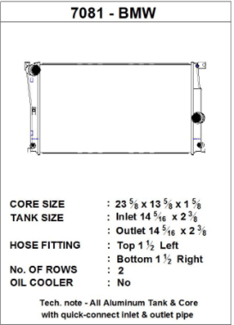 Picture of CSF Radiators-Aluminum - 7081