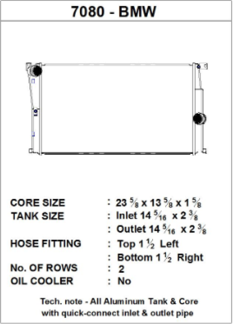 Picture of CSF Radiators-Aluminum - 7080