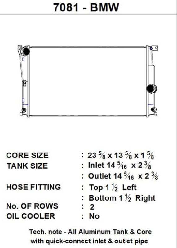 Picture of CSF Radiators-Aluminum - 7081