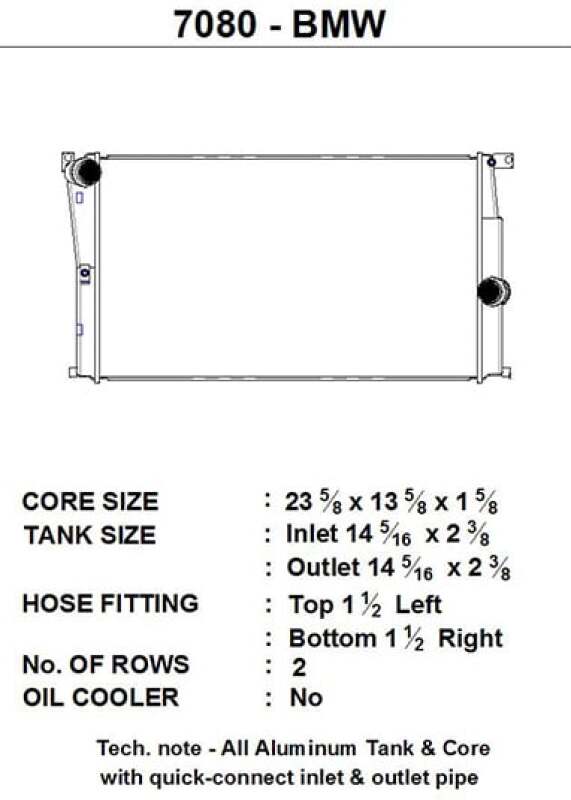 Picture of CSF Radiators-Aluminum - 7080