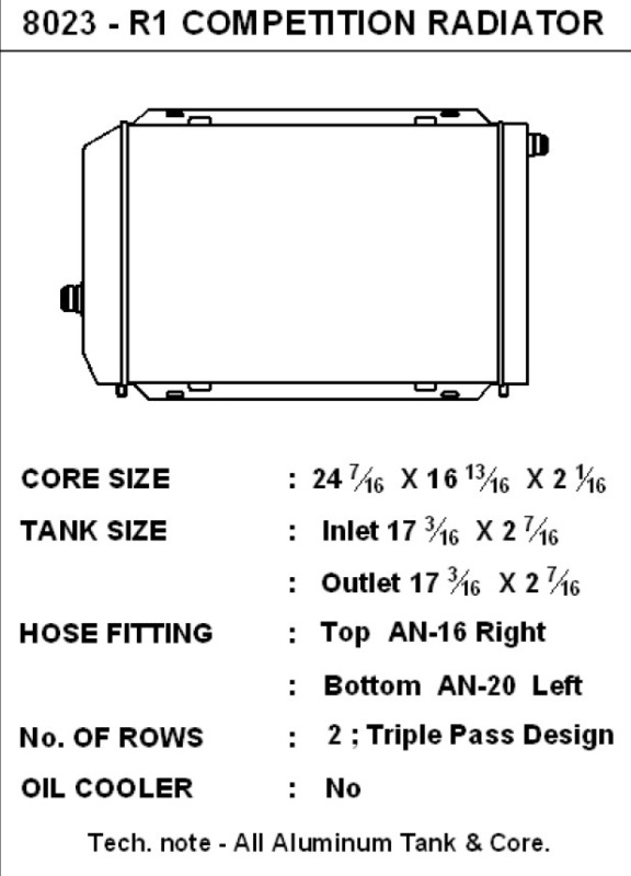 Picture of CSF Radiators-Aluminum - 8023