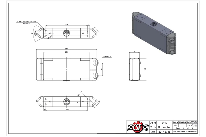 Picture of CSF Oil Coolers - 8119