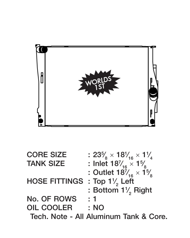 Picture of CSF Radiators-Aluminum - 7001