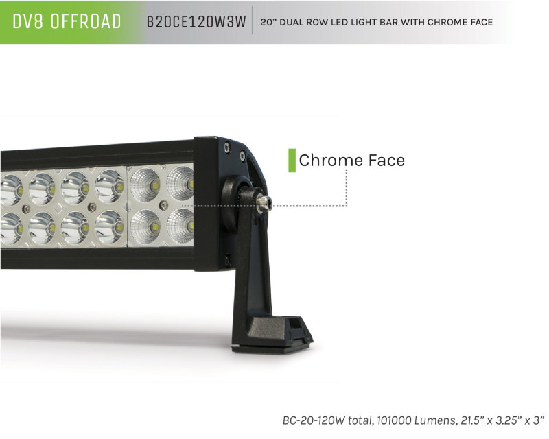 Picture of DV8 Offroad DVE LED Light Bars & Cubes - B20CE120W3W