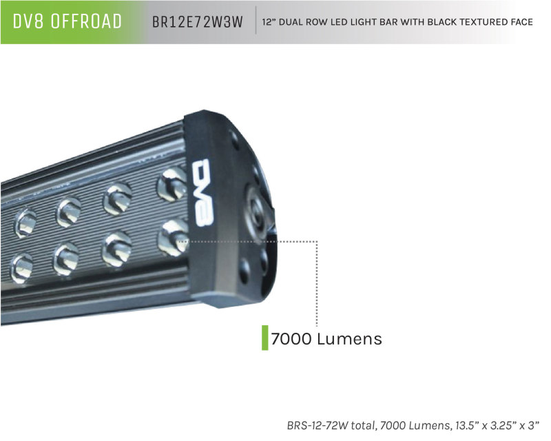 Picture of DV8 Offroad DVE LED Light Bars & Cubes - BR12E72W3W