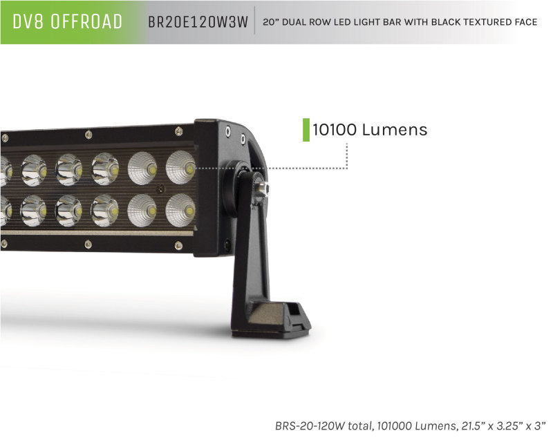 Picture of DV8 Offroad DVE LED Light Bars & Cubes - BR20E120W3W