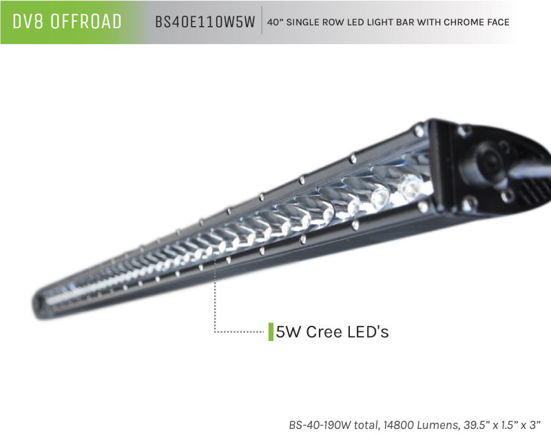 Picture of DV8 Offroad DVE LED Light Bars & Cubes - BS40E110W5W