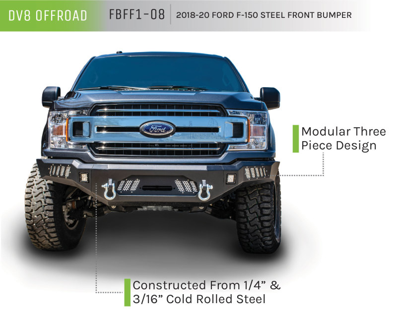 Picture of DV8 Offroad DVE Front Bumpers - FBFF1-08