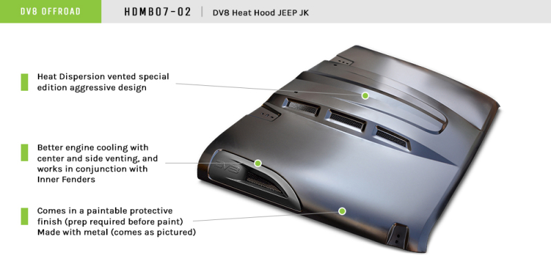 Picture of DV8 Offroad DVE Hoods - HDMB07-02