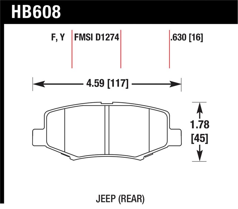Picture of Hawk Performance HAWK LTS Brake Pads - HB608Y.630