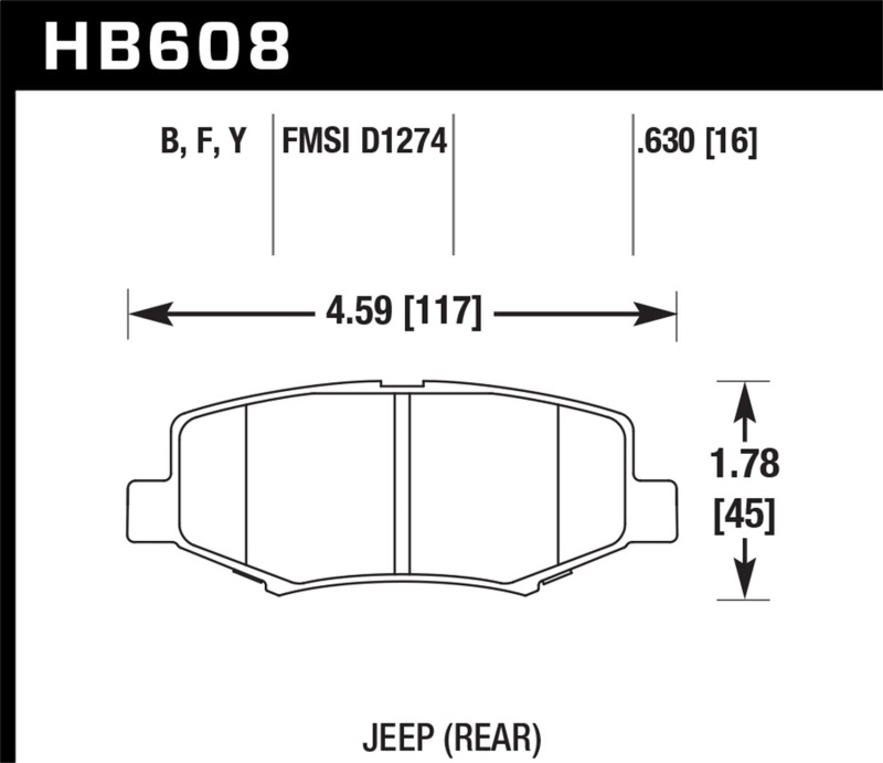 Picture of Hawk Performance HAWK LTS Brake Pads - HB608Y.630
