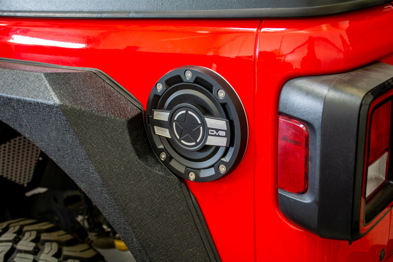 Picture of DV8 Offroad DVE Fuel Doors Fuel Caps - D-JL-190004-MIL