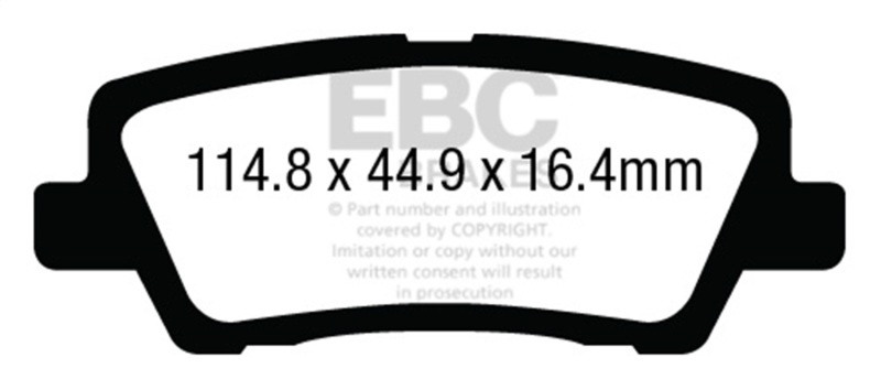 Picture of EBC Yellowstuff Brake Pad Sets - DP43012R