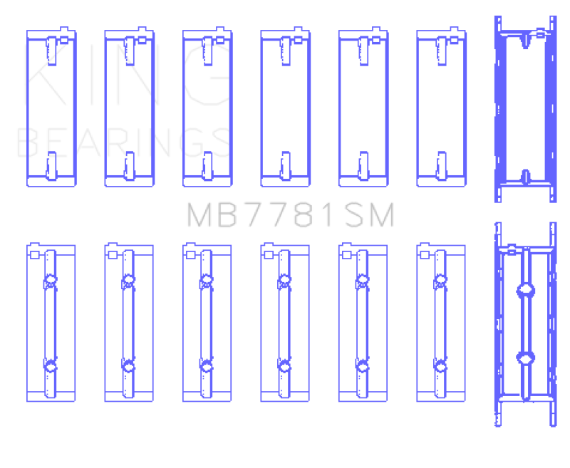 Picture of King Engine Bearings KING Main Bearings - MB7781SM0.5