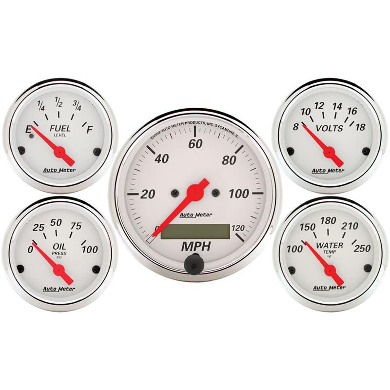 Picture of AutoMeter AM Arctic White Gauges - 1302