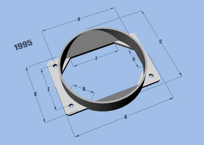 Picture of Vibrant VIB MAF Adapter Plates Flanges - 1995