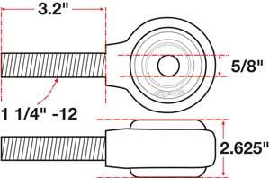 Picture of SPC Performance SPC XAXIS Rod End Ball Joint - 15739