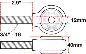 Picture of SPC Performance SPC XAXIS Rod End Ball Joint - 15753