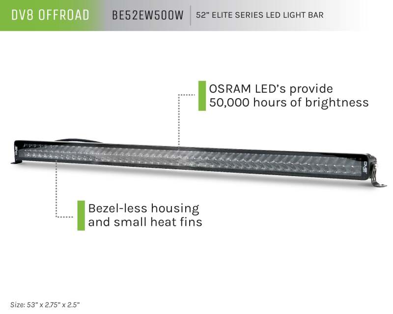 Picture of DV8 Offroad DVE LED Light Bars & Cubes - BE52EW500W