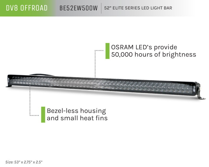 Picture of DV8 Offroad DVE LED Light Bars & Cubes - BE52EW500W