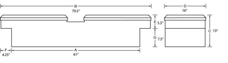 Picture of Tradesman TRA Cross Bed Box-Alum Truck Boxes & Storage - 111051
