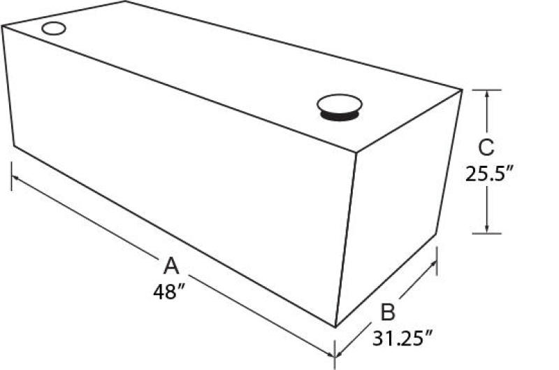 Picture of Tradesman TRA L-Shape Liquid Storage Tank-Alum Truck Boxes & Storage - 3290