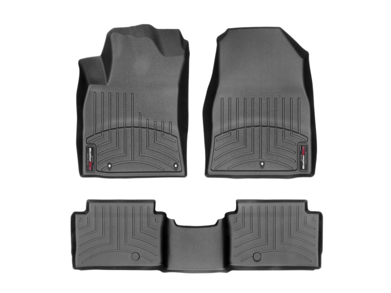 Picture of WeatherTech WT FloorLiner-Front-Blk Floor Mats - 441201-1-2