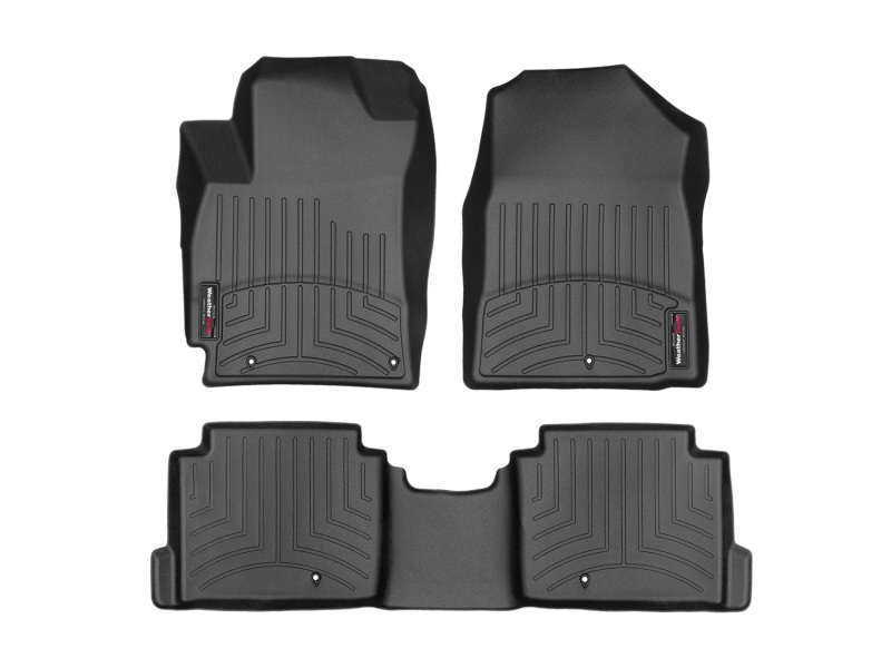 Picture of WeatherTech WT FloorLiner-Front-Blk Floor Mats - 44925-1-2