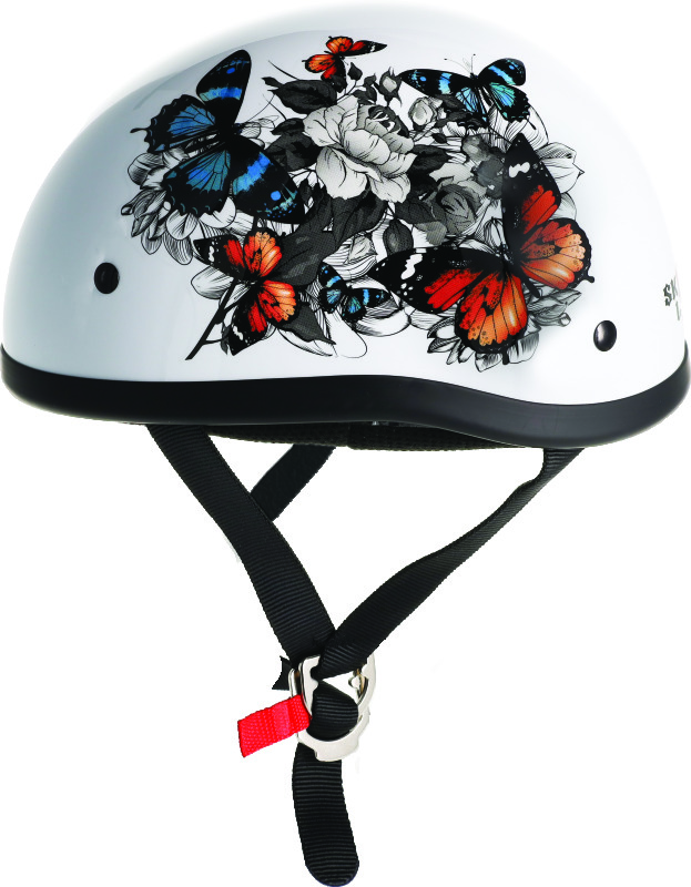 Picture of Bikers Choice BKC Original White Rose Helmet Helmets and Accessories - 649524