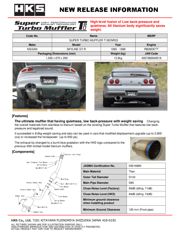 Picture of HKS Exhaust-Super Turbo Catback - 31030-AN003