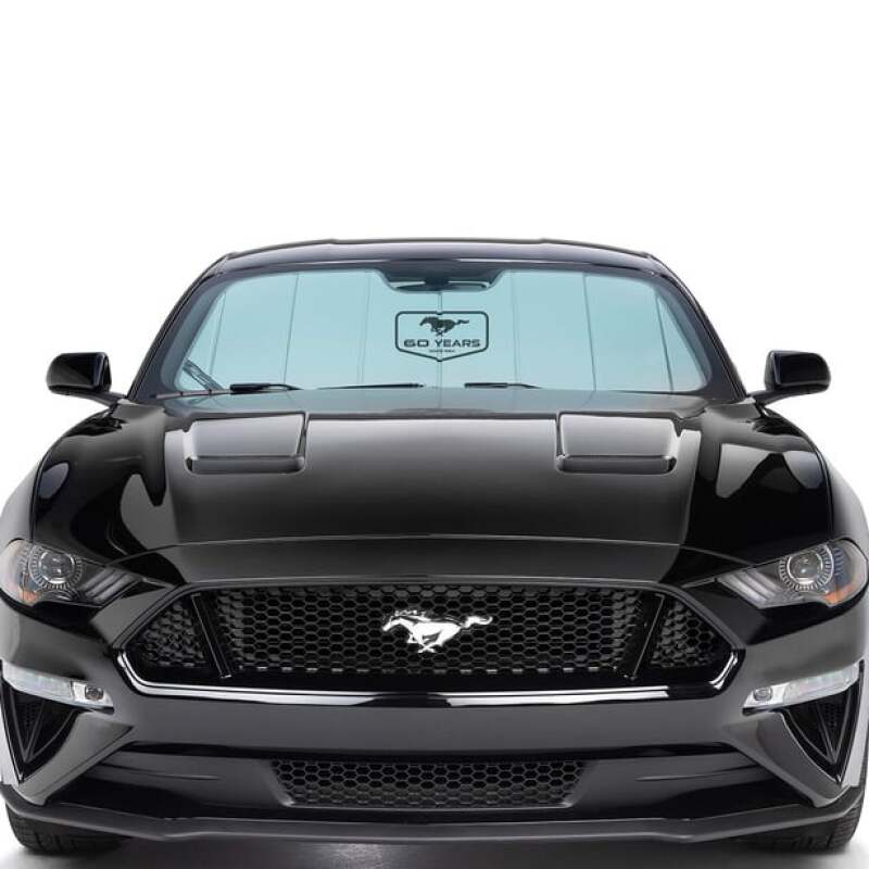 Picture of Covercraft 24 Ford Mustang Coupe Convertible UVS100 Custom Sunscreen with Mustang 60 Years Logo